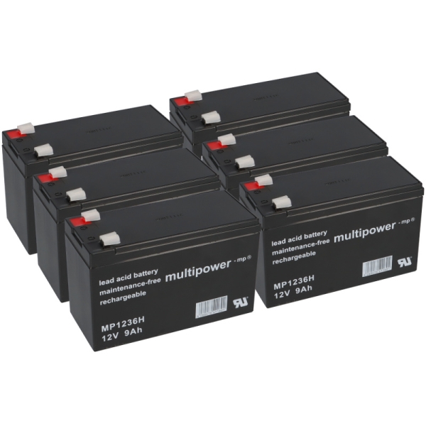 Ersatzakku für Best Power B610 Batt 1500 Markenakku 6x 12V 9Ah USV Lieferumfang